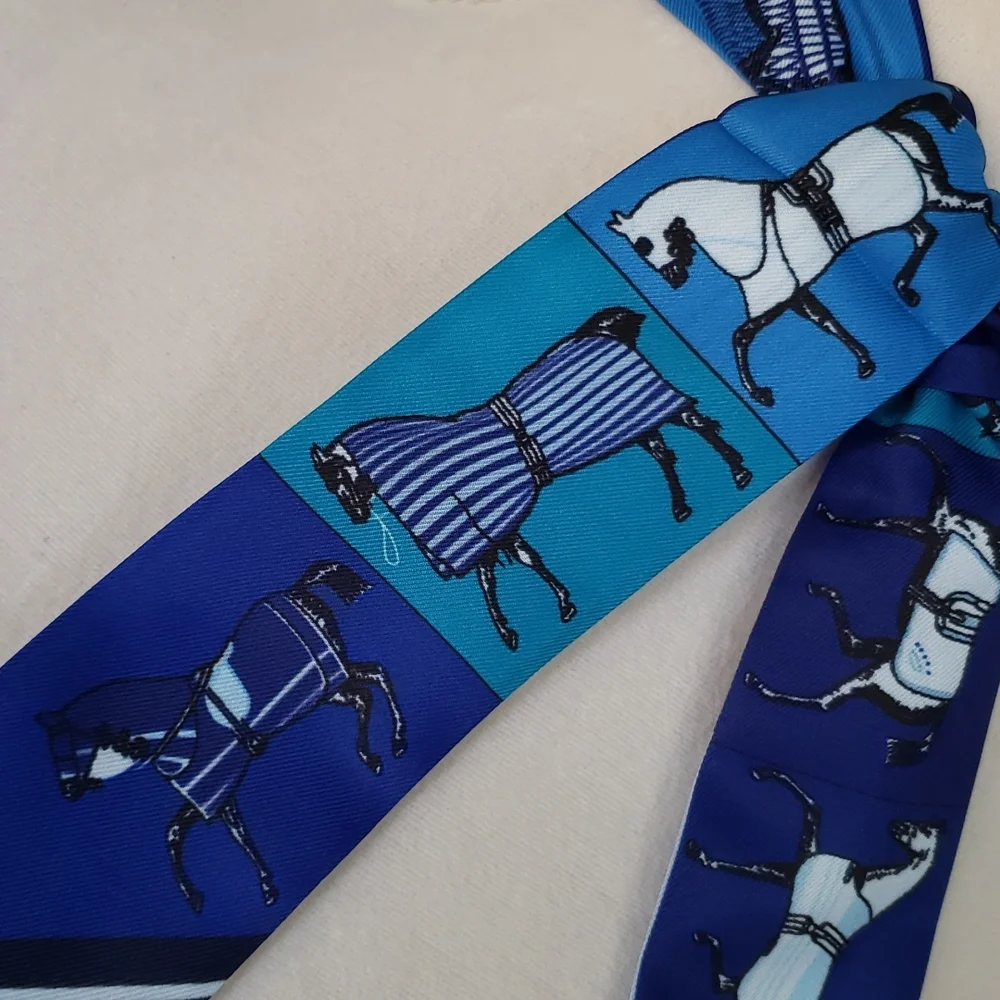* Show Horse Skinny Scarf Horse Purse Scarf Horse Purse Ribbon aqha nrha Caballo - Picture 3 of 8